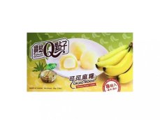 Mochi s banánovou příchutí a krémem 80 g | Q Taiwan Dessert
