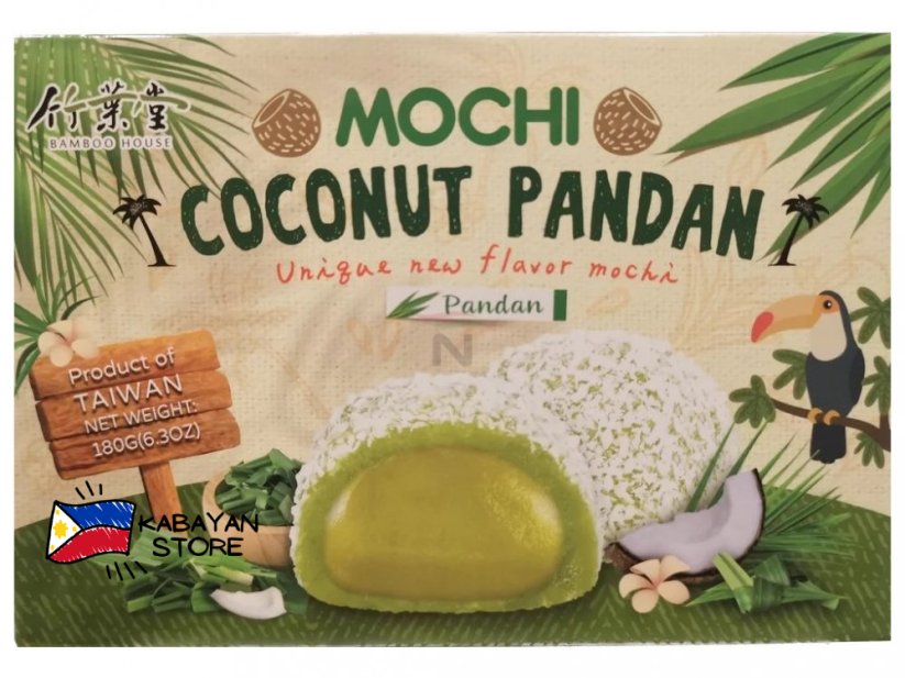 Mochi Coconut Pandan Flavor 180 g | Bamboo House