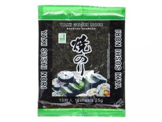 Mořské řasy Yaki Sushi Nori Green pražené 25 g (10 plátků) | JHFoods