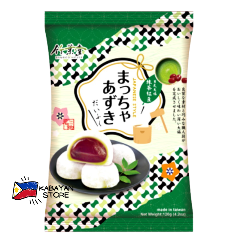 Mochi s příchutí matcha a červené fazole 120 g | Bamboo House