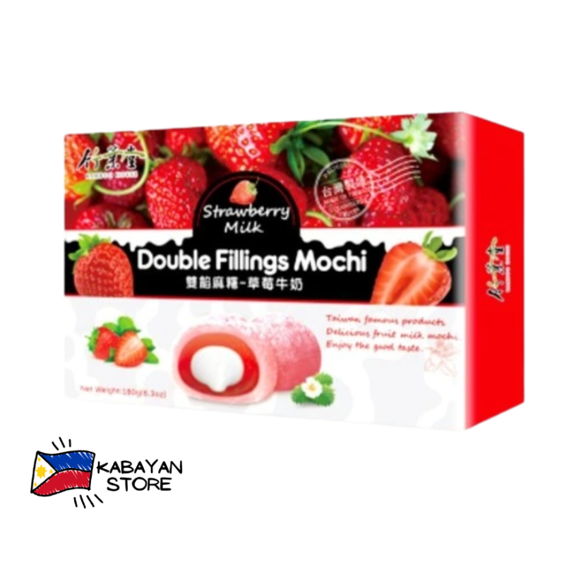 Mochi s dvojitou mléčnou náplní jahody 180 g | Bamboo House