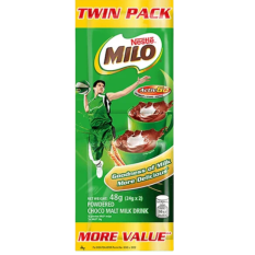 Milo Activ-Go Choco Malt Powdered Milk Drink Twin Pack 48 g | Milo